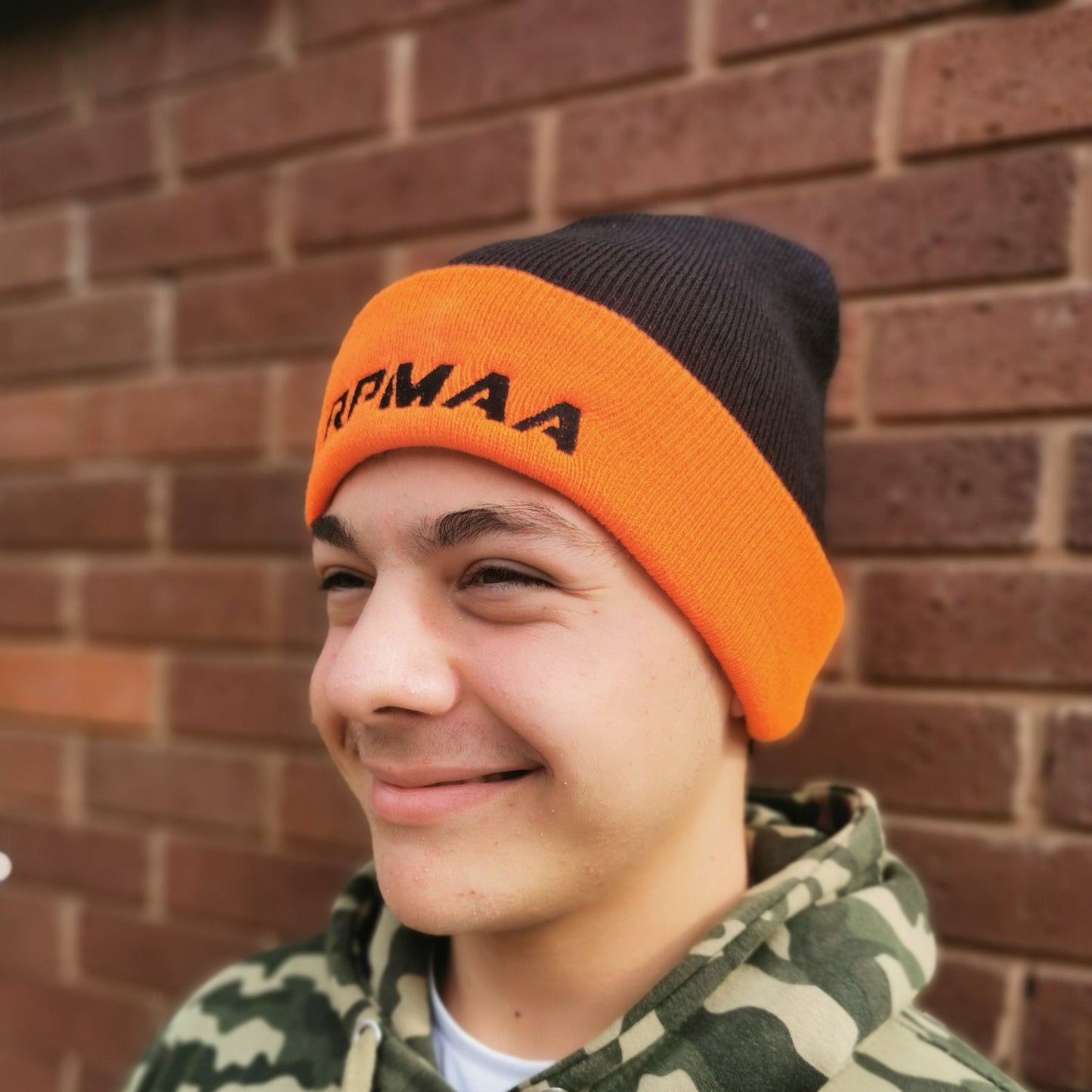 RPMAA Black & Orange Beanie (Without Bobble)